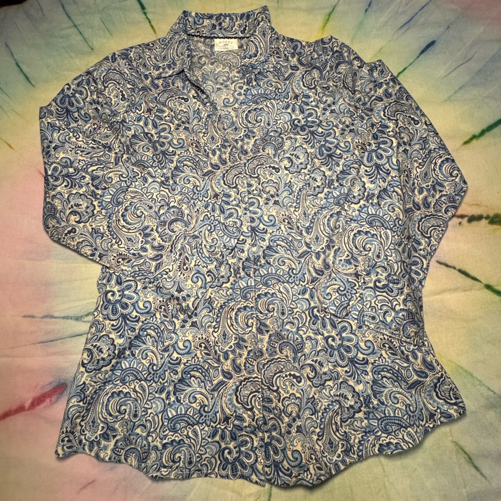 Riders by Lee Paisley Button Down Cotton Shirt